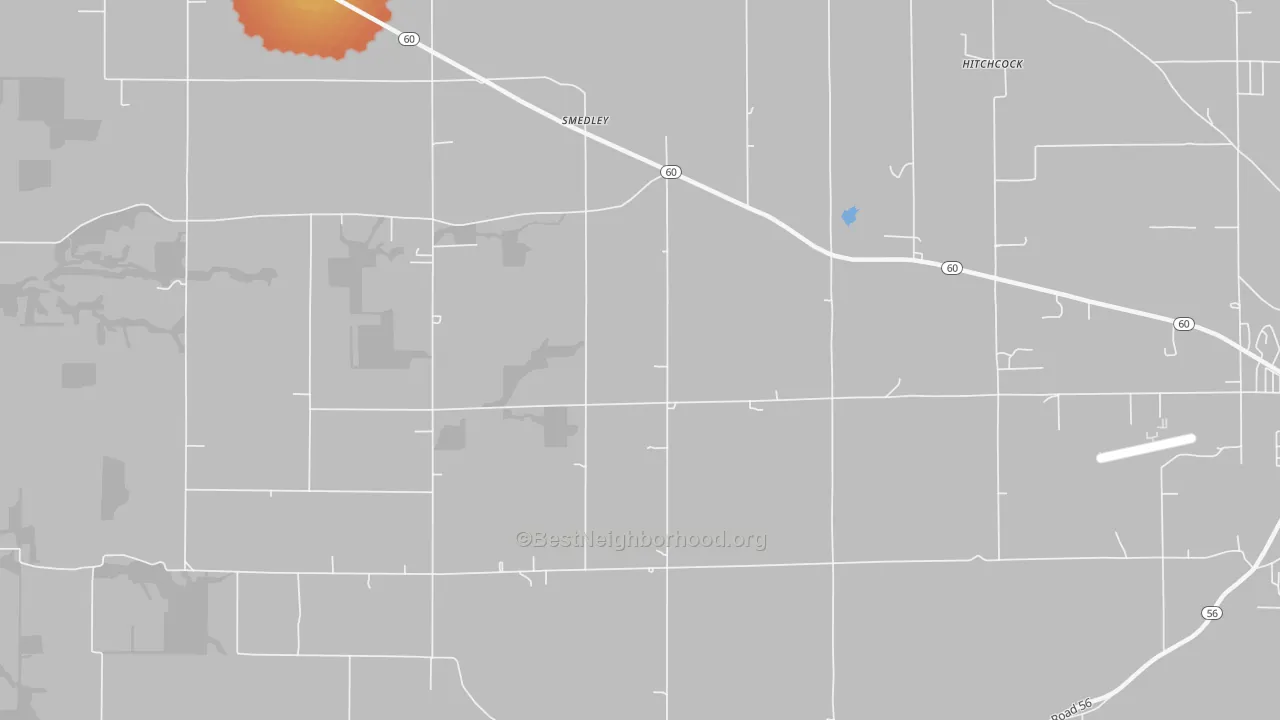 Bike Grade map of Smedley, IN