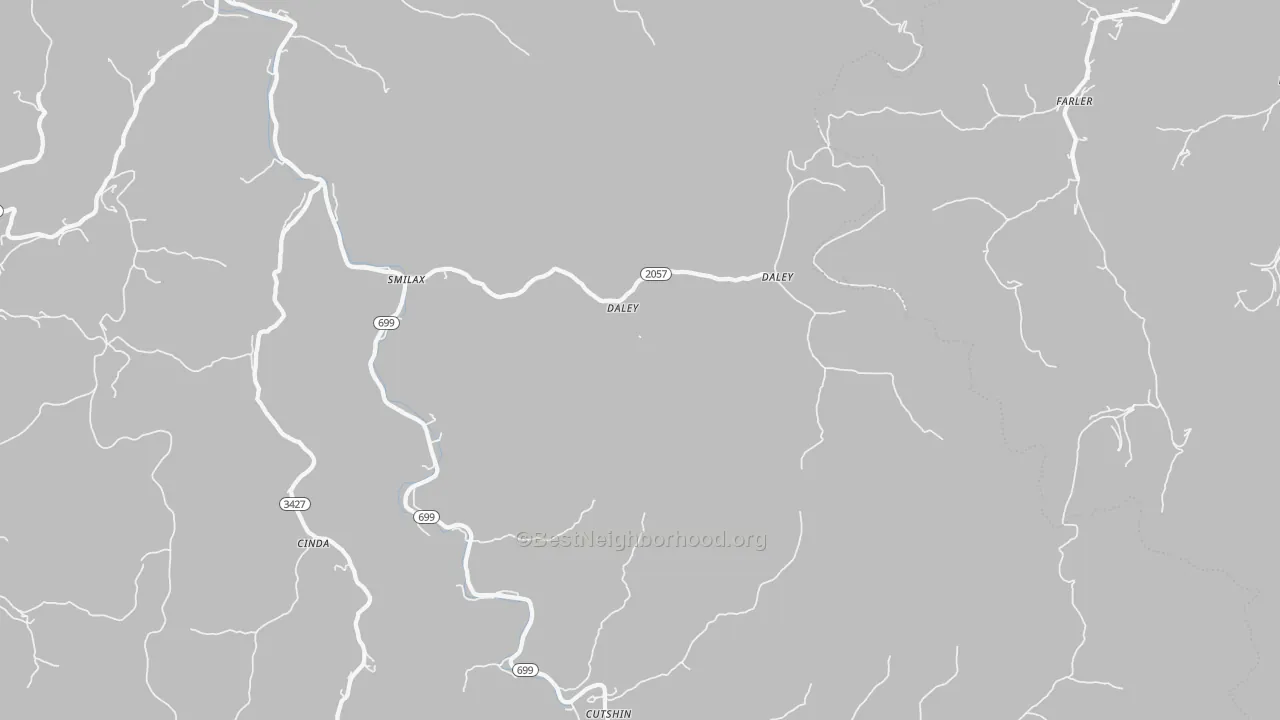 Bike Grade map of Smilax, KY