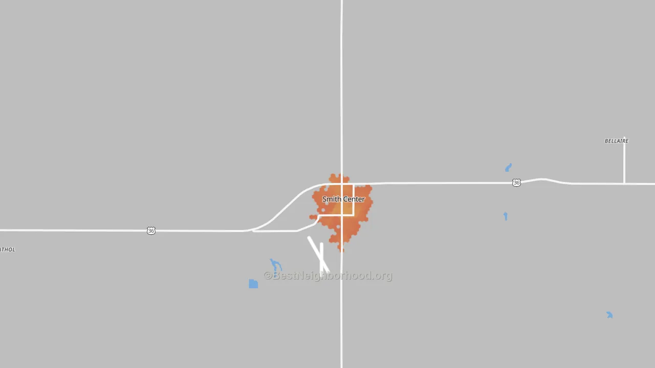 Bike Grade map of Smith Center, KS