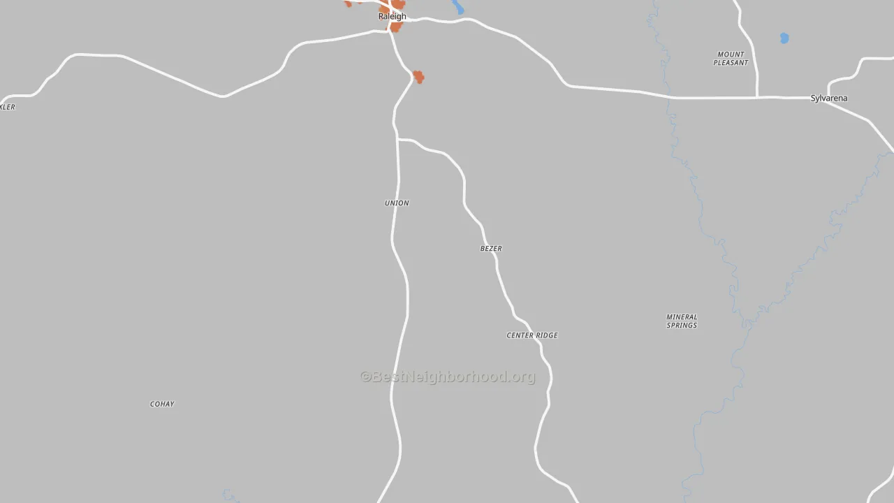 Bike Grade map of Smith County, MS