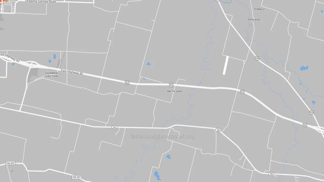 Bike Grade map of Smith Oaks, TX