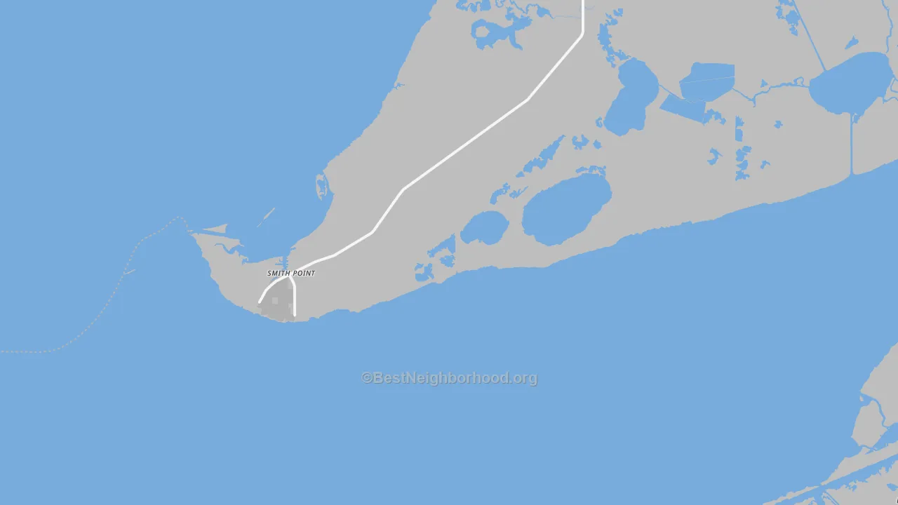Bike Grade map of Smith Point, TX