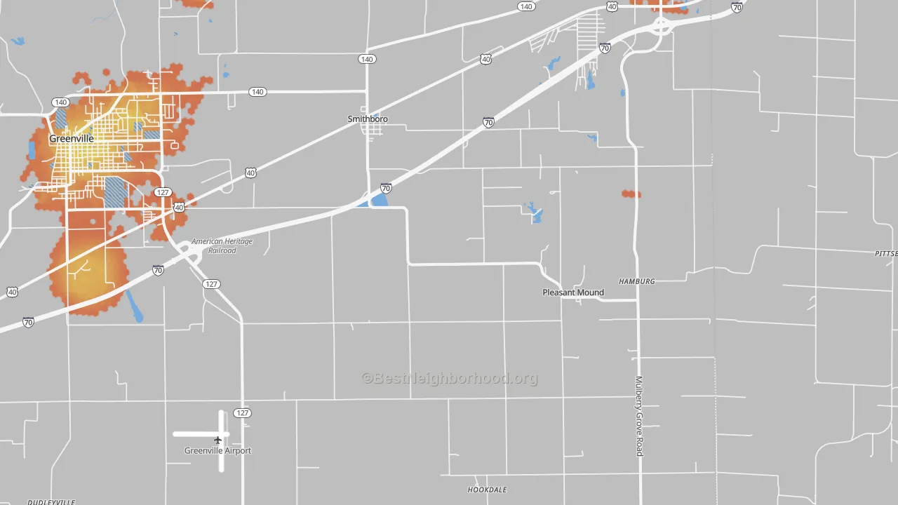 Bike Grade map of Smithboro, IL
