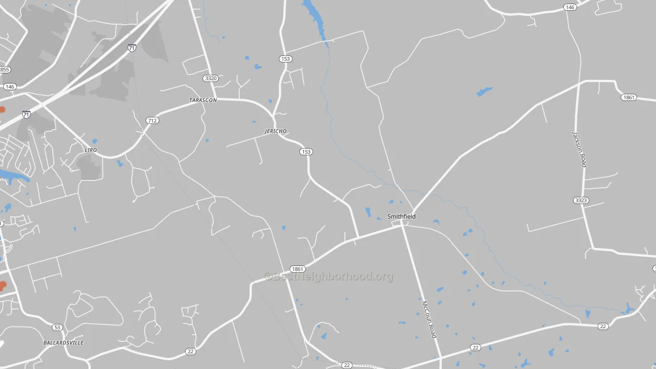Bike Grade map of Smithfield, KY