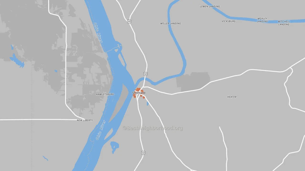Bike Grade map of Smithland, KY
