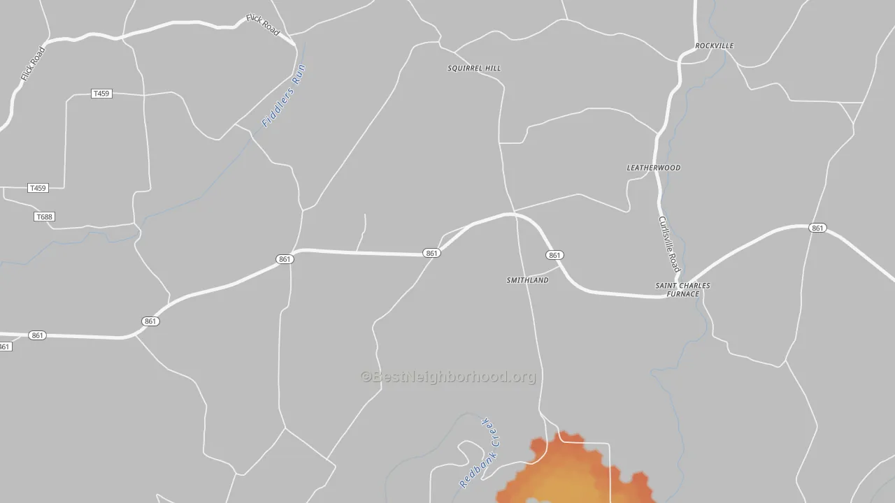 Bike Grade map of Smithland, PA