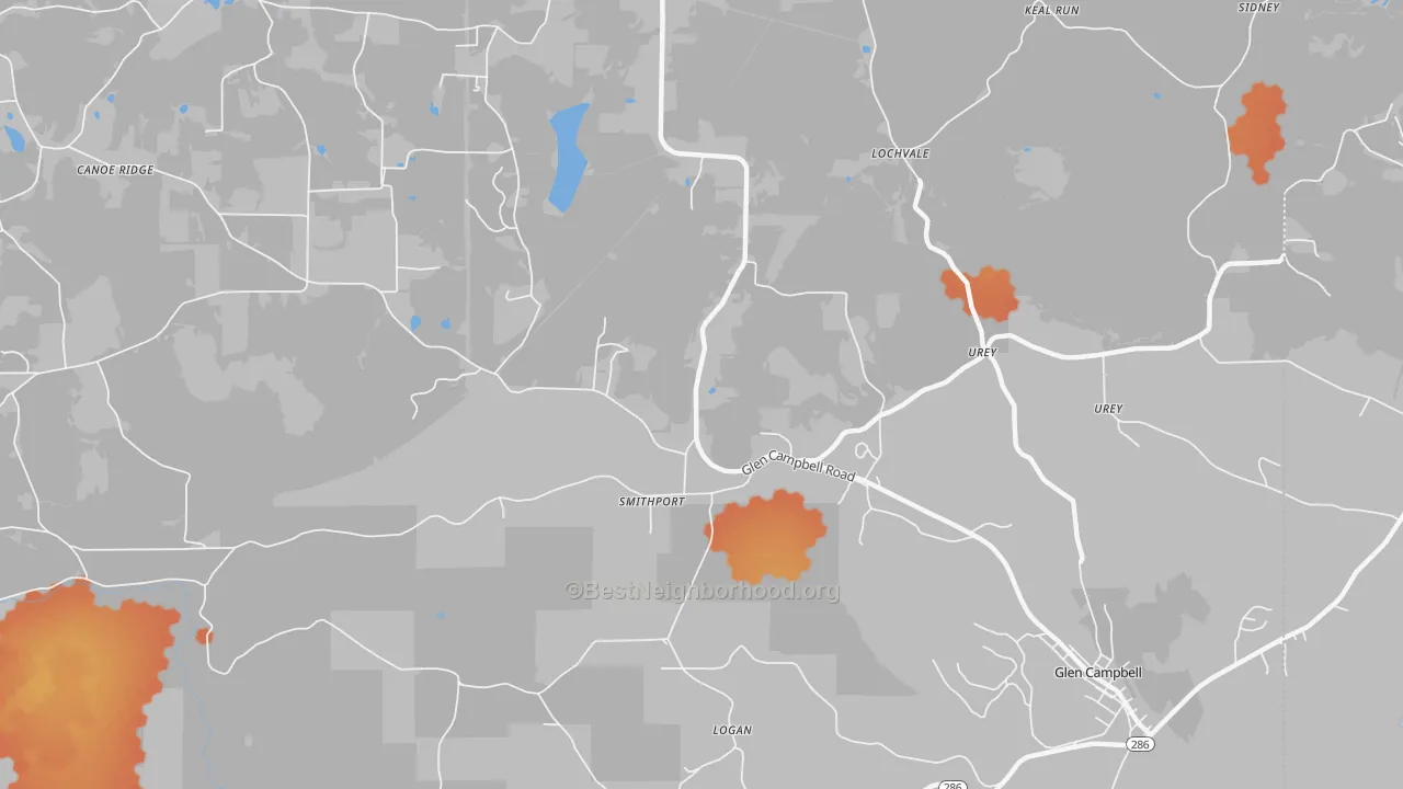Bike Grade map of Smithport, PA