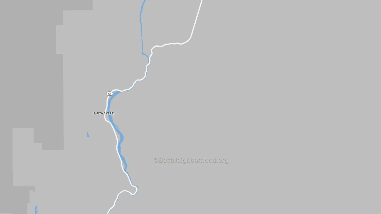 Bike Grade map of Smiths Ferry, ID