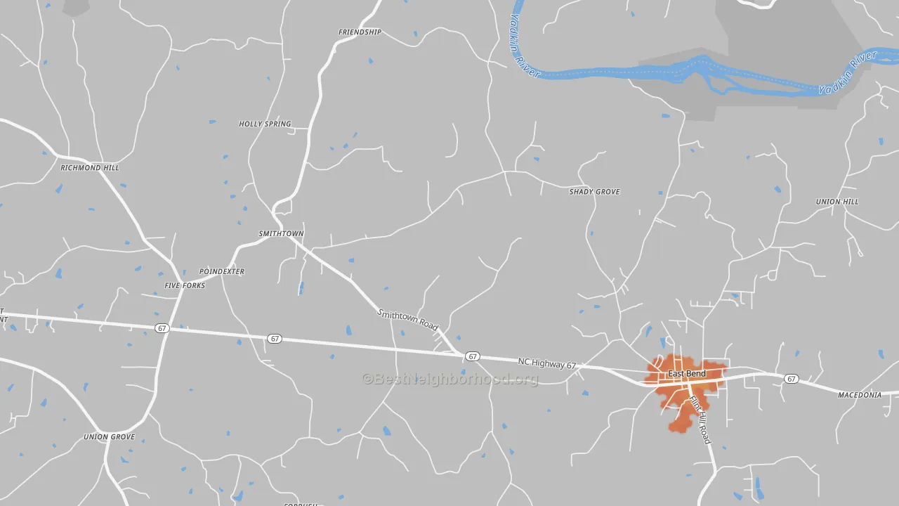 Bike Grade map of Smithtown, NC