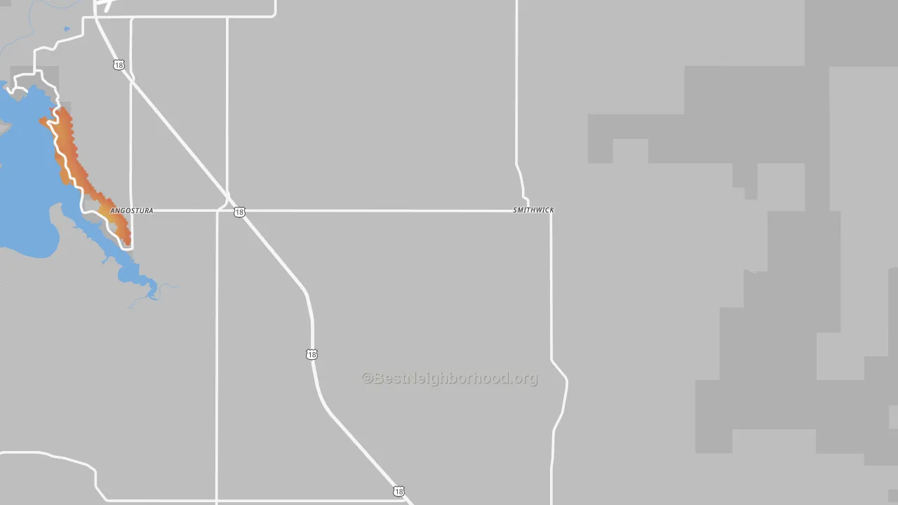 Bike Grade map of Smithwick, SD