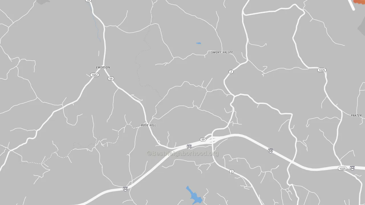 Bike Grade map of Smoky Valley, KY