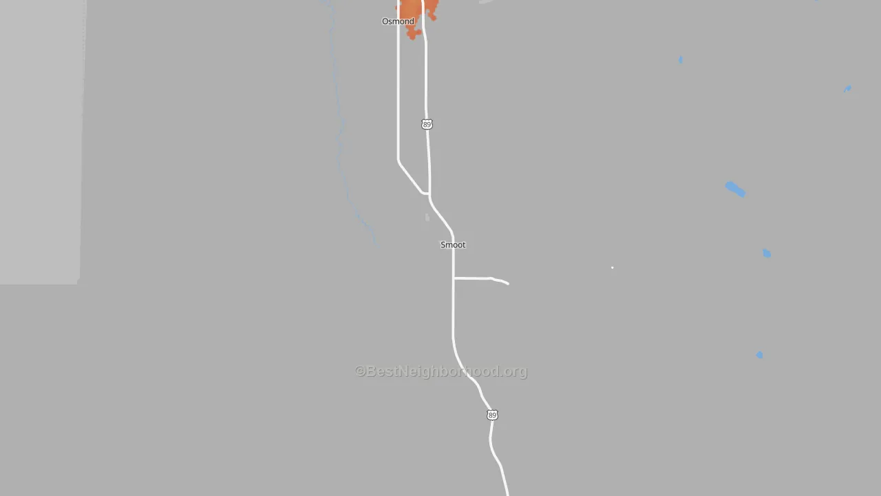 Bike Grade map of Smoot, WY