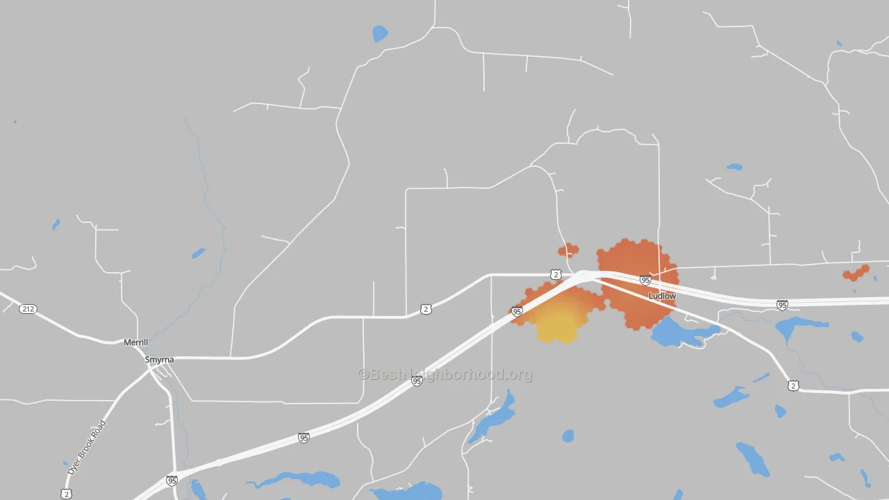 Bike Grade map of Smyrna Center, ME