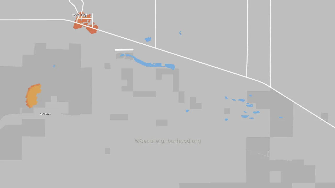 Bike Grade map of Smyrna, WA