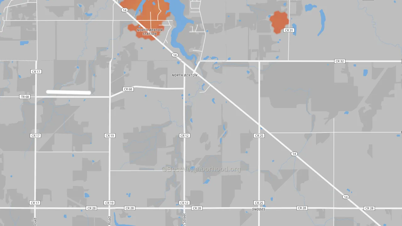 Bike Grade map of Snodes, OH