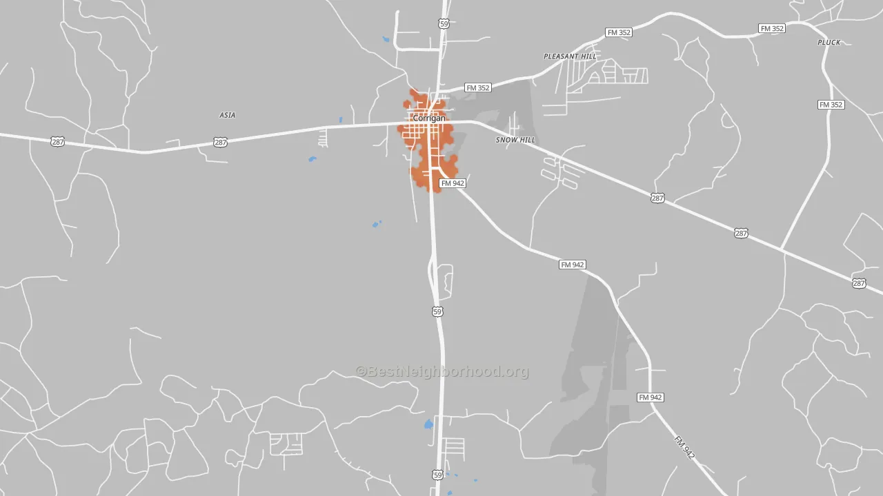 Bike Grade map of Snow Hill, TX