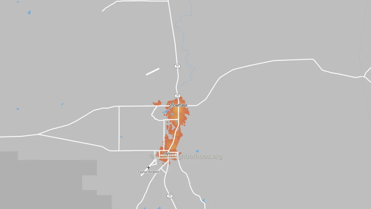 Bike Grade map of Snowflake, AZ