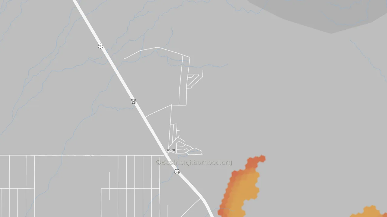 Bike Grade map of So-Hi, AZ