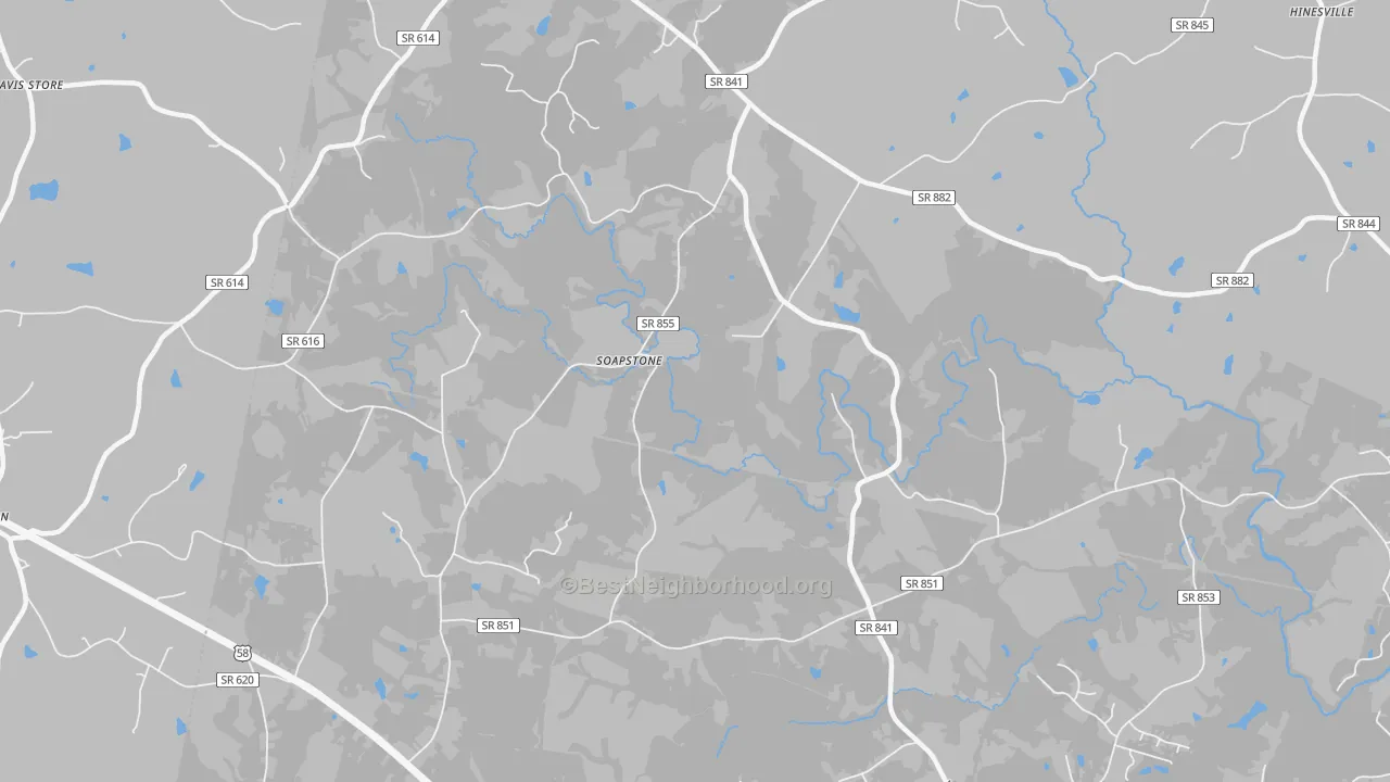 Bike Grade map of Soapstone, VA