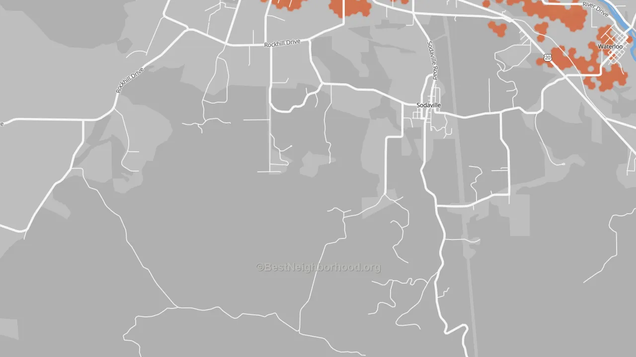 Bike Grade map of Sodaville, OR