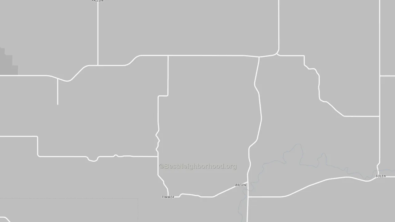 Bike Grade map of Solen, ND