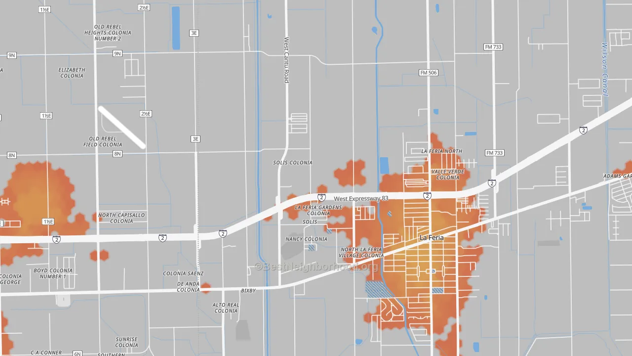 Bike Grade map of Solis, TX