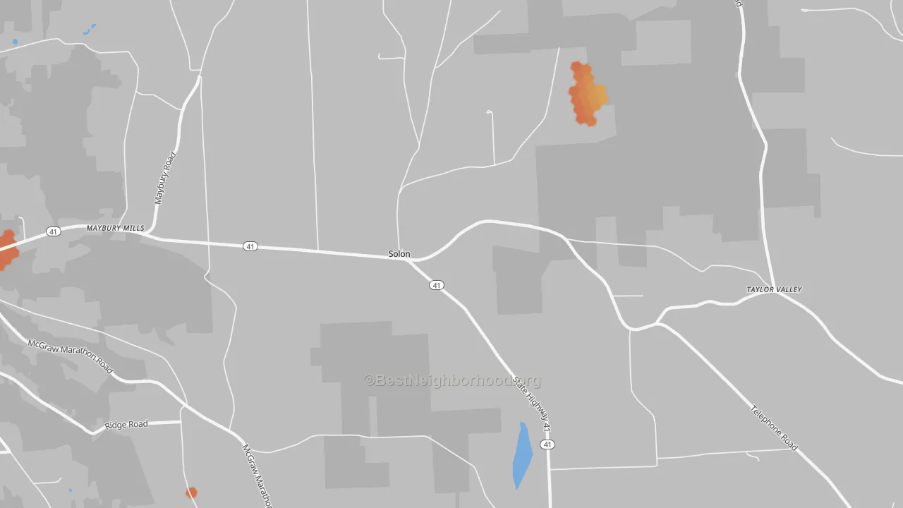 Bike Grade map of Solon, NY