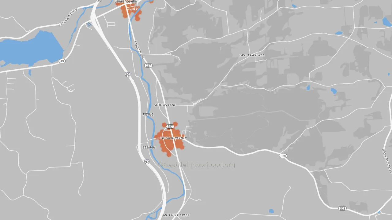 Bike Grade map of Somers Lane, PA