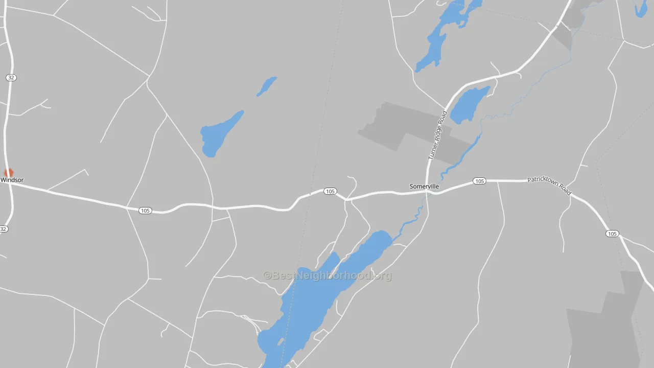 Bike Grade map of Somerville, ME