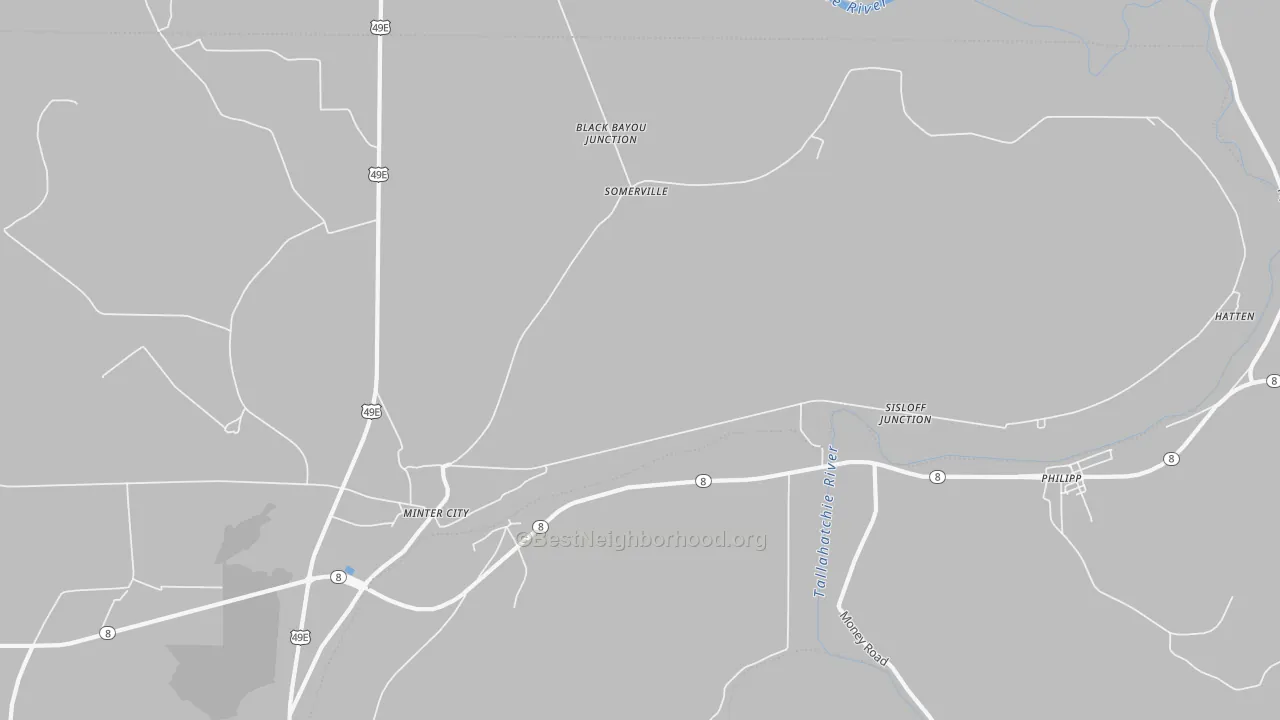 Bike Grade map of Somerville, MS