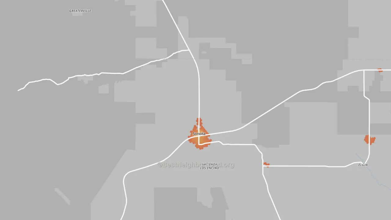 Bike Grade map of Sonoita, AZ