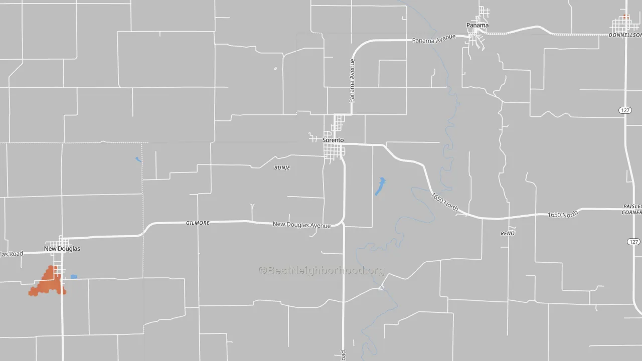 Bike Grade map of Sorento, IL