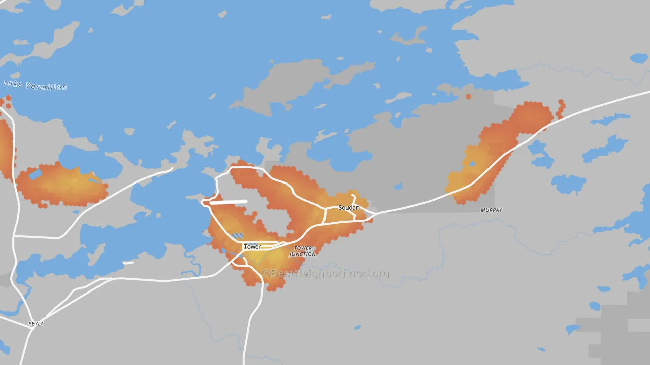 Bike Grade map of Soudan, MN