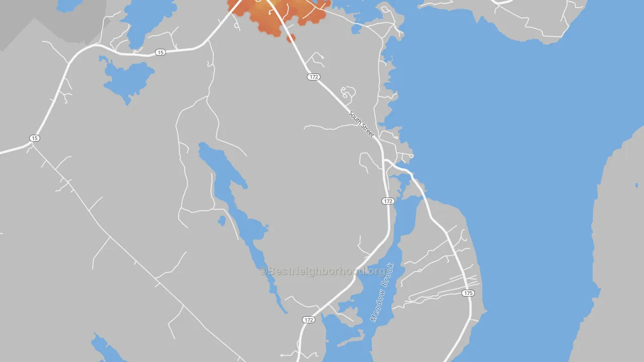 Bike Grade map of South Blue Hill, ME