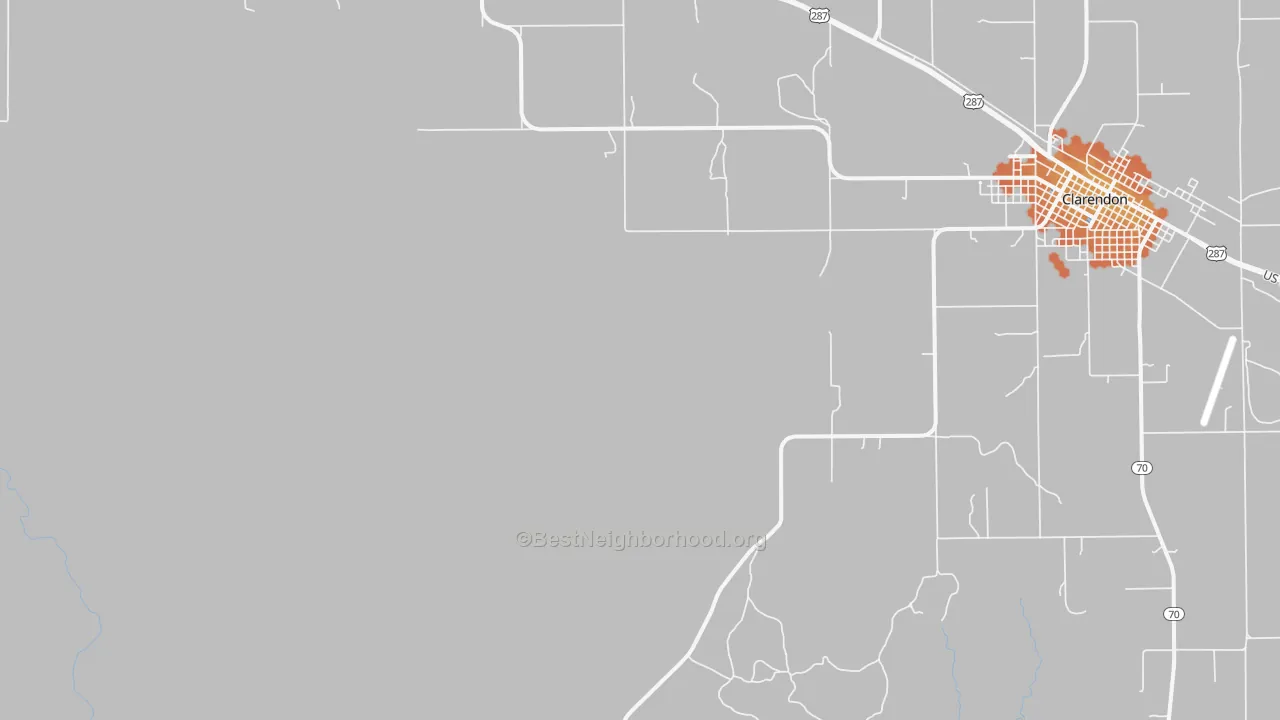 Bike Grade map of South Brice, TX