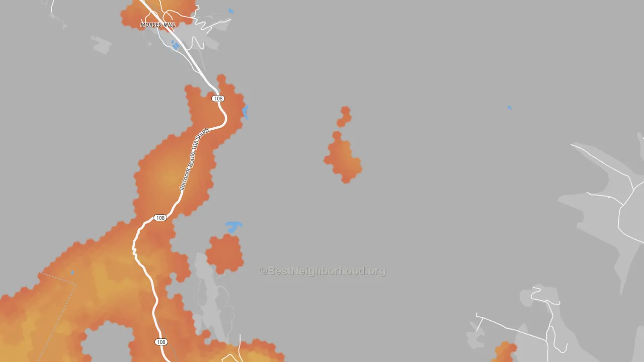 Bike Grade map of South Cambridge, VT