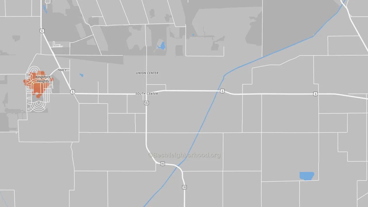 Bike Grade map of South Center, IN