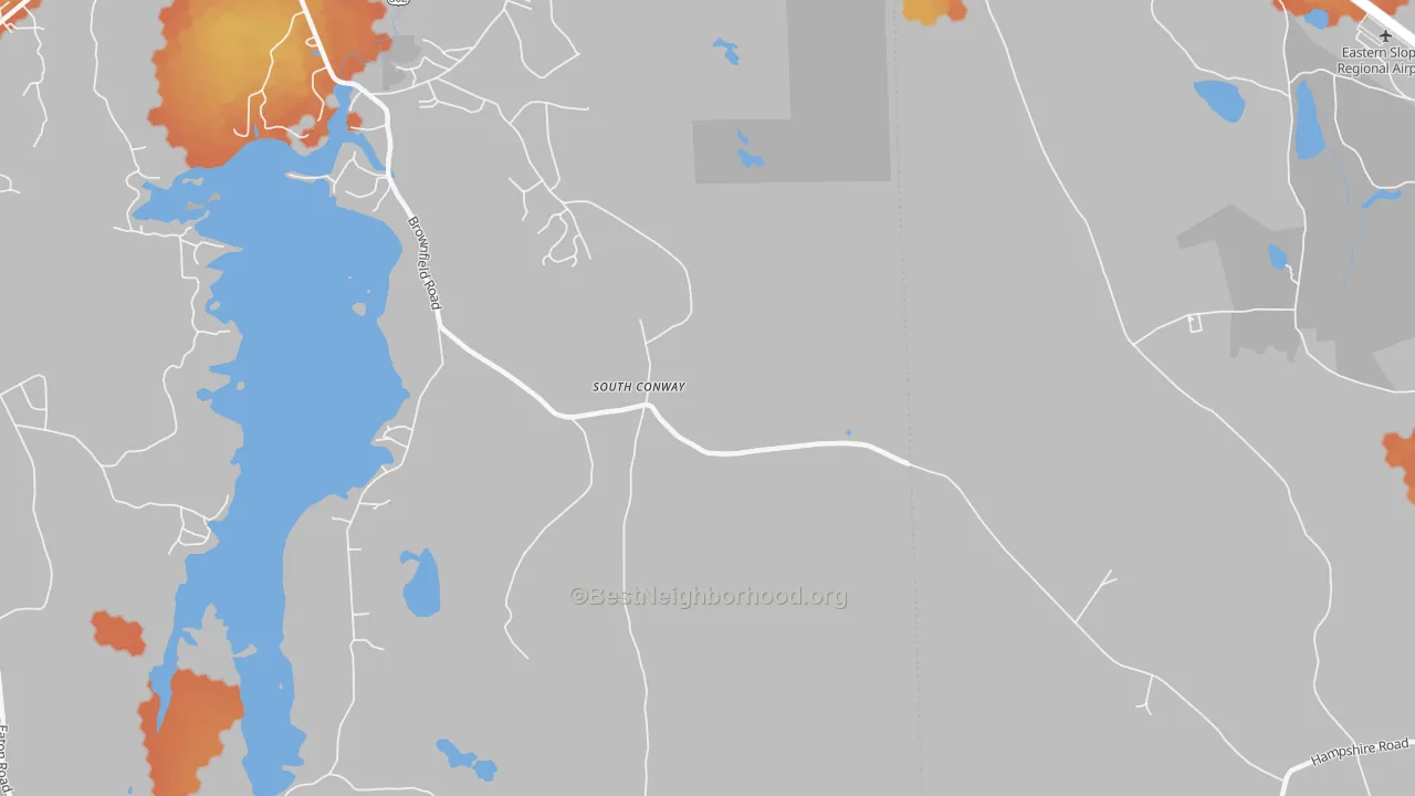 Bike Grade map of South Conway, NH