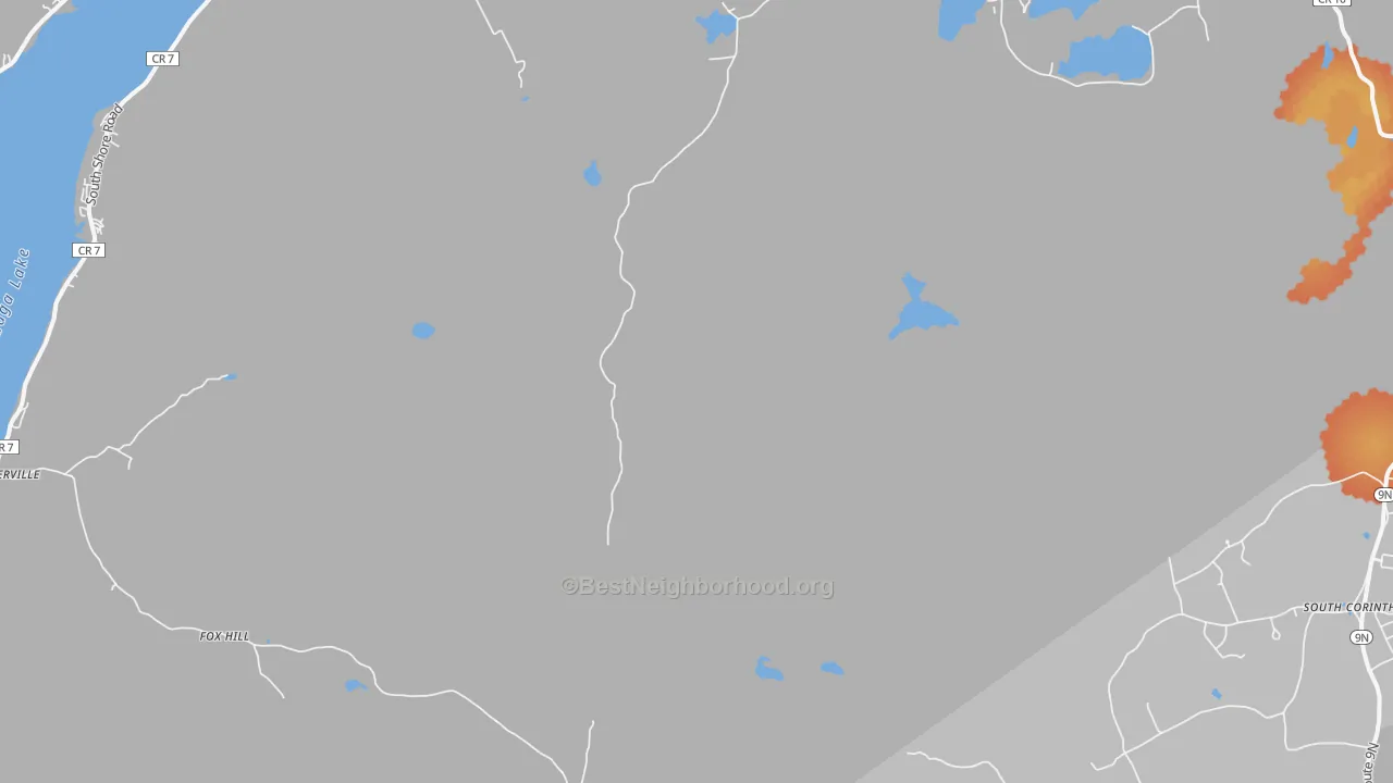 Bike Grade map of South Corinth, NY