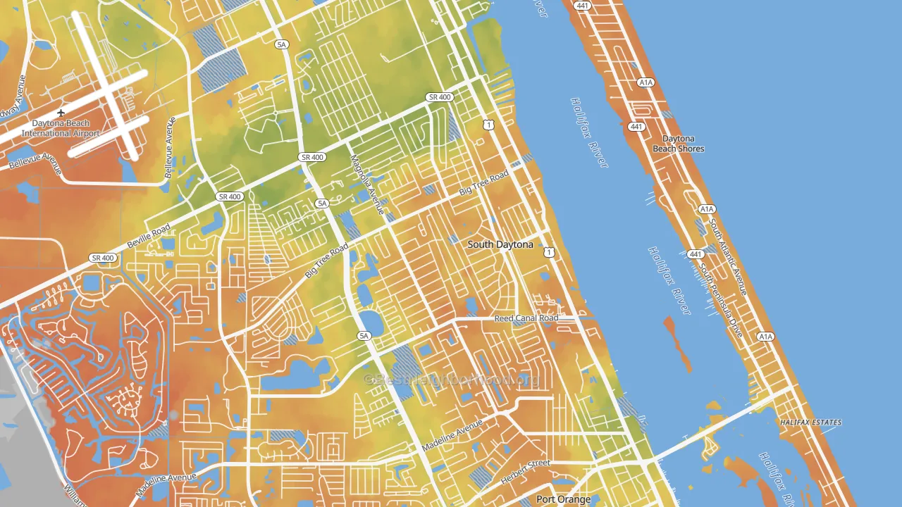 Bike Grade map of South Daytona, FL