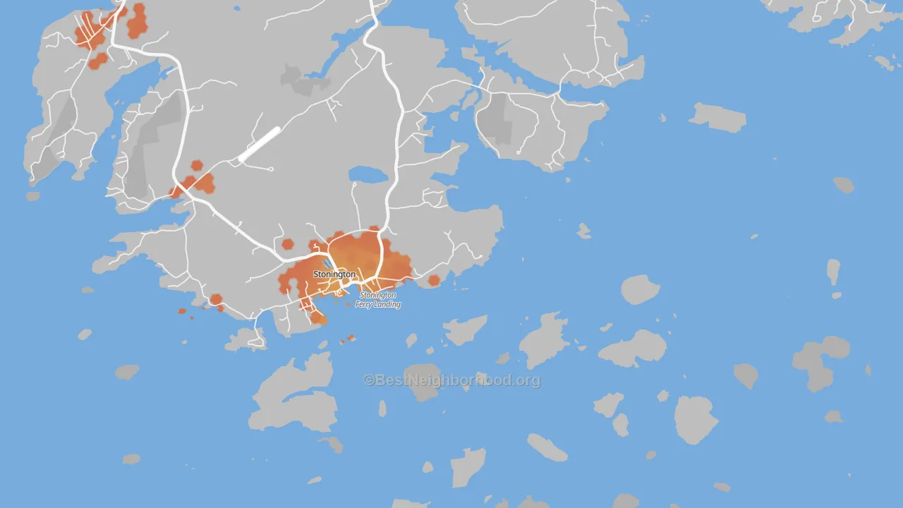 Bike Grade map of South Deer Isle, ME