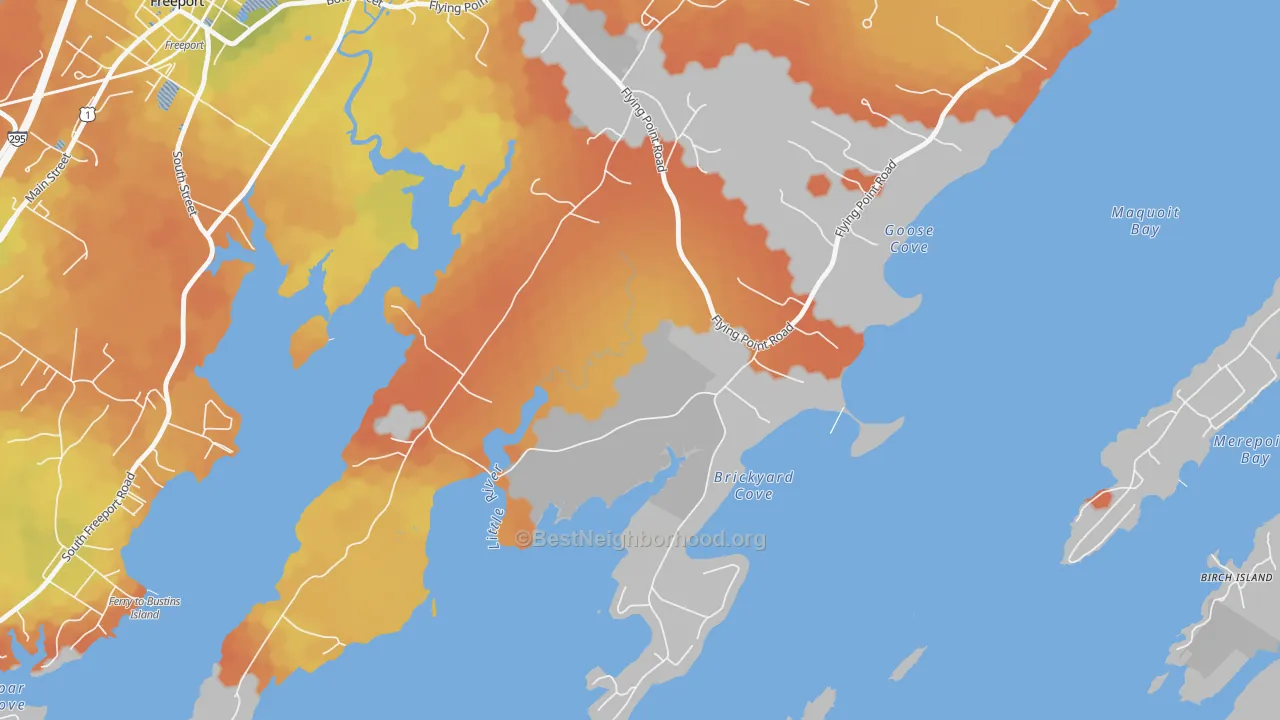 Bike Grade map of South Durham, ME