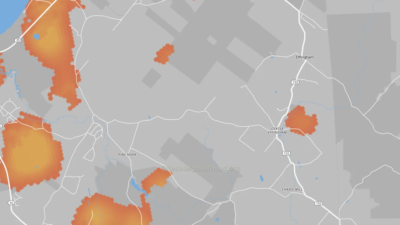 Bike Grade map of South Effingham, NH