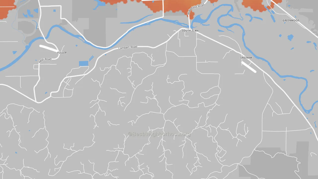 Bike Grade map of South Elma, WA
