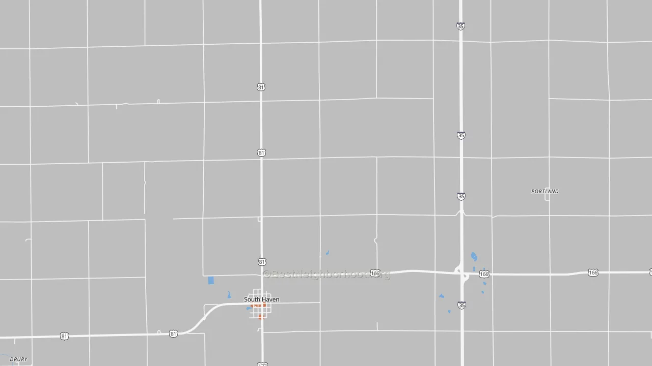 Bike Grade map of South Haven, KS