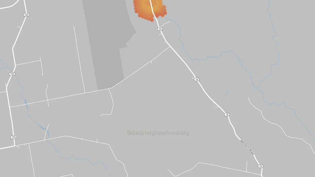 Bike Grade map of South Lagrange, ME