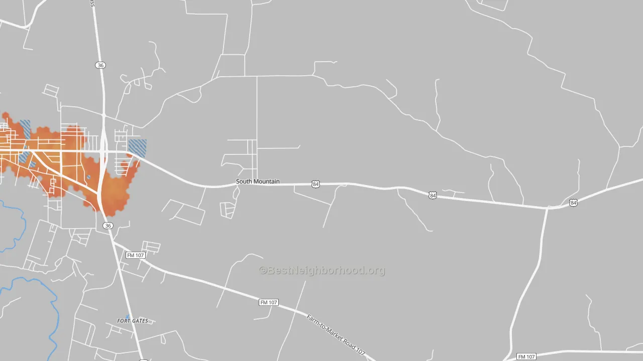 Bike Grade map of South Mountain, TX
