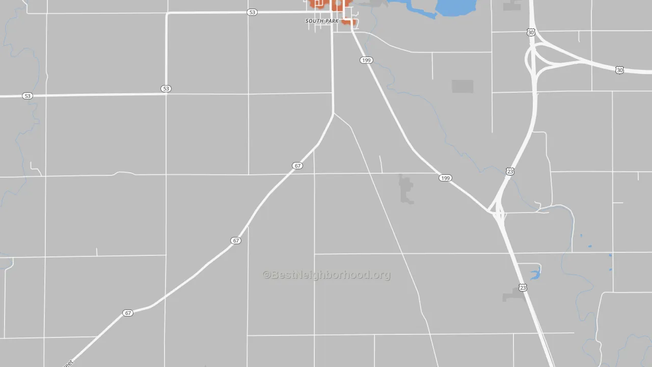 Bike Grade map of South Park, OH