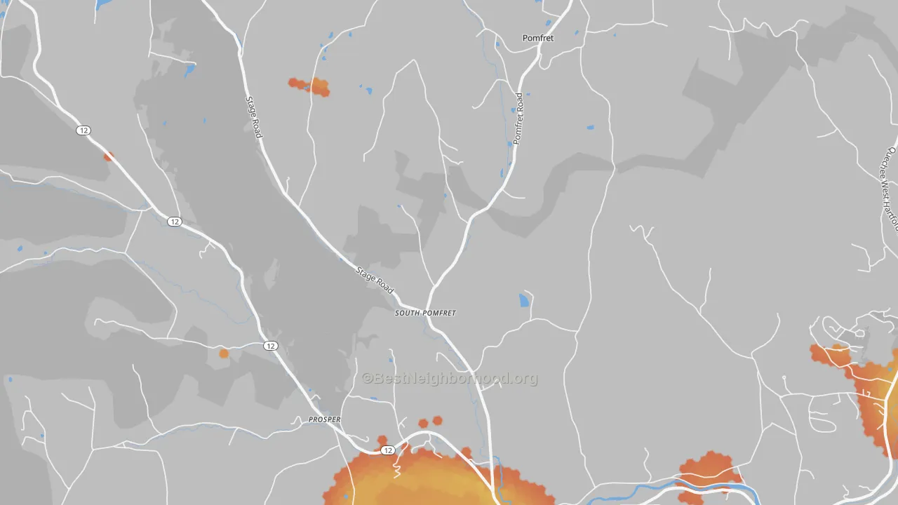 Bike Grade map of South Pomfret, VT