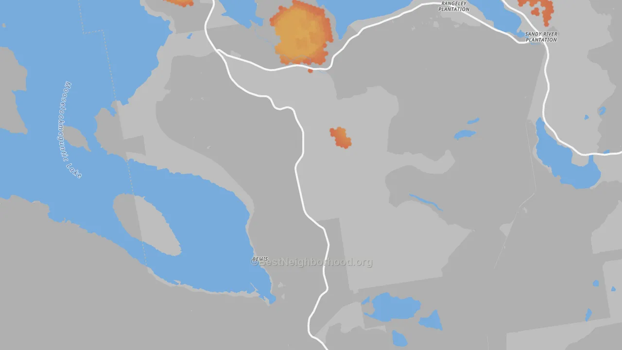 Bike Grade map of South Rangeley, ME